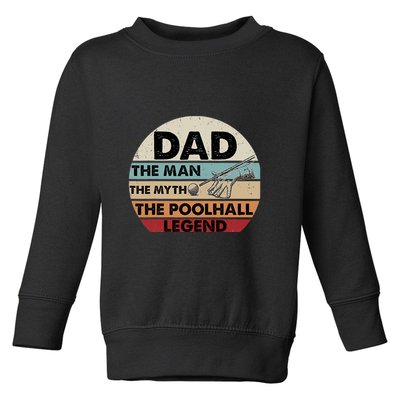 Father's Day Retro Billiard Player Dad, Billiards Pool Gift For Dad Toddler Sweatshirt