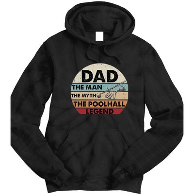 Father's Day Retro Billiard Player Dad, Billiards Pool Gift For Dad Tie Dye Hoodie