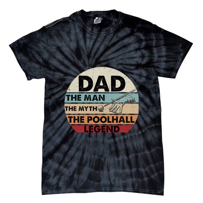 Father's Day Retro Billiard Player Dad, Billiards Pool Gift For Dad Tie-Dye T-Shirt