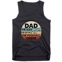 Father's Day Retro Billiard Player Dad, Billiards Pool Gift For Dad Tank Top