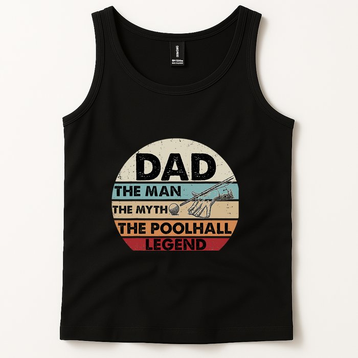 Father's Day Retro Billiard Player Dad, Billiards Pool Gift For Dad Tank Top