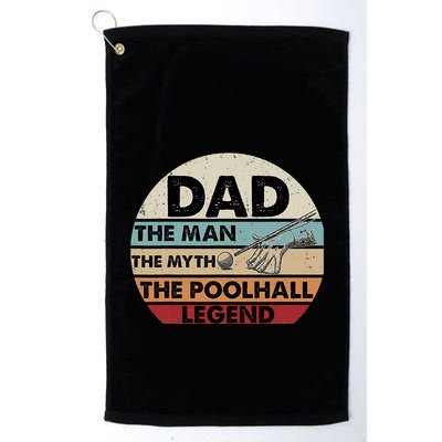 Father's Day Retro Billiard Player Dad, Billiards Pool Gift For Dad Golf Towel
