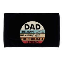Father's Day Retro Billiard Player Dad, Billiards Pool Gift For Dad Microfiber Hand Towel