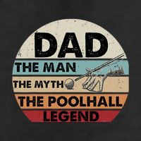Father's Day Retro Billiard Player Dad, Billiards Pool Gift For Dad Microfiber Hand Towel