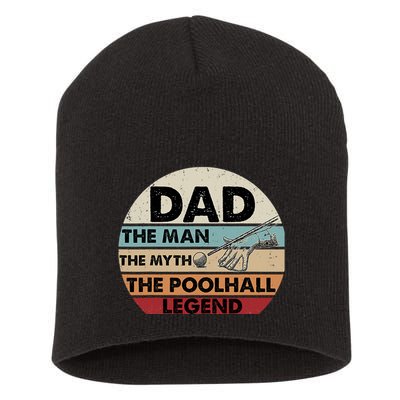 Father's Day Retro Billiard Player Dad, Billiards Pool Gift For Dad Short Acrylic Beanie