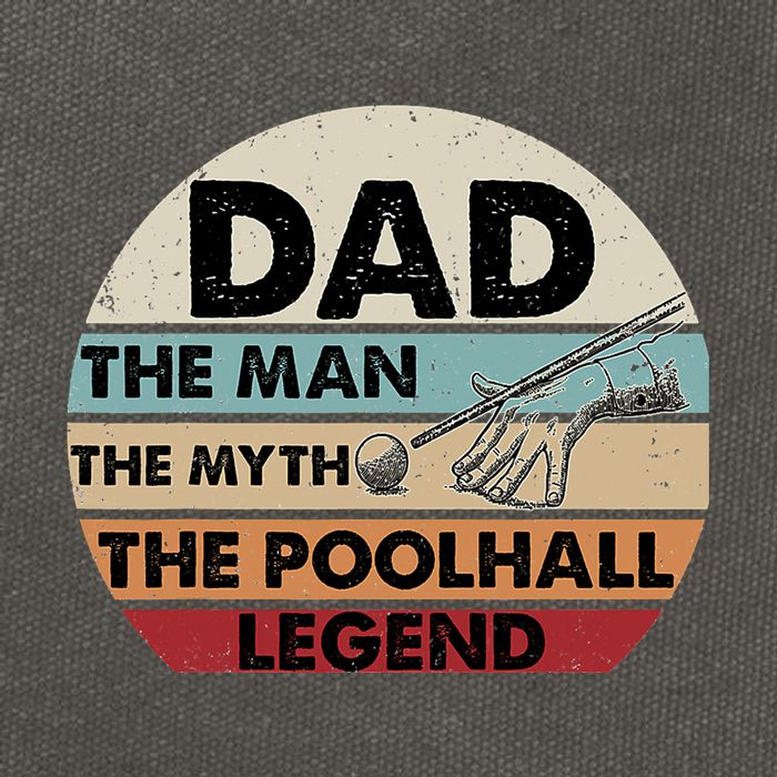 Father's Day Retro Billiard Player Dad, Billiards Pool Gift For Dad Cotton Canvas Backpack