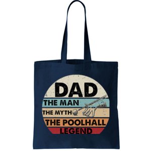 Father's Day Retro Billiard Player Dad, Billiards Pool Gift For Dad Tote Bag