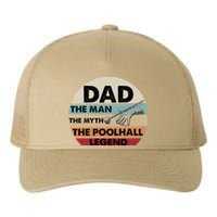 Father's Day Retro Billiard Player Dad, Billiards Pool Gift For Dad Yupoong Adult 5-Panel Trucker Hat