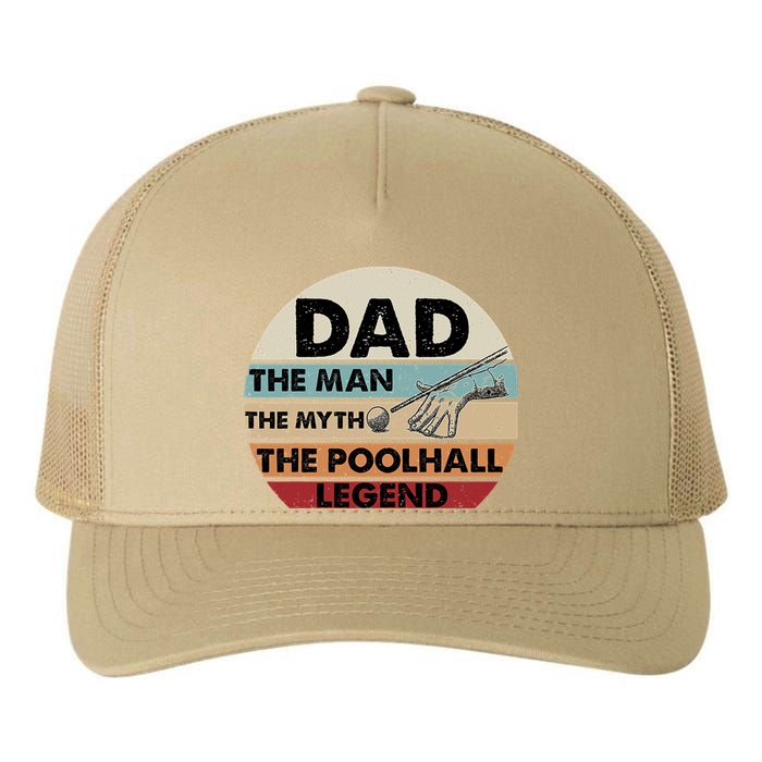 Father's Day Retro Billiard Player Dad, Billiards Pool Gift For Dad Yupoong Adult 5-Panel Trucker Hat