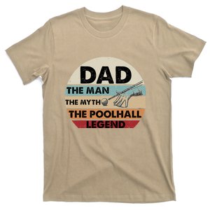 Father's Day Retro Billiard Player Dad, Billiards Pool Gift For Dad T-Shirt