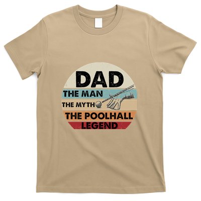 Father's Day Retro Billiard Player Dad, Billiards Pool Gift For Dad T-Shirt
