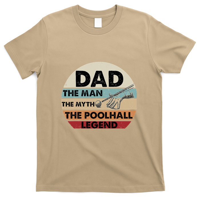Father's Day Retro Billiard Player Dad, Billiards Pool Gift For Dad T-Shirt