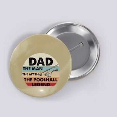 Father's Day Retro Billiard Player Dad, Billiards Pool Gift For Dad Button