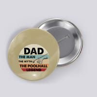 Father's Day Retro Billiard Player Dad, Billiards Pool Gift For Dad Button