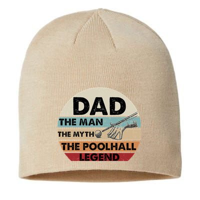 Father's Day Retro Billiard Player Dad, Billiards Pool Gift For Dad Sustainable Beanie