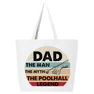 Father's Day Retro Billiard Player Dad, Billiards Pool Gift For Dad 25L Jumbo Tote