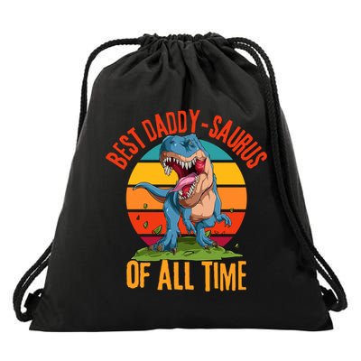 Funny Daddysaurus Rex Dad Fathers Day Dinosaur Daddy Meaningful Gift Drawstring Bag