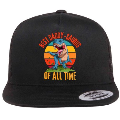 Funny Daddysaurus Rex Dad Fathers Day Dinosaur Daddy Meaningful Gift Flatbill Hat