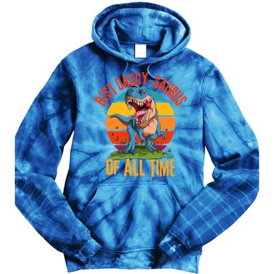 Funny Daddysaurus Rex Dad Fathers Day Dinosaur Daddy Meaningful Gift Tie Dye Hoodie
