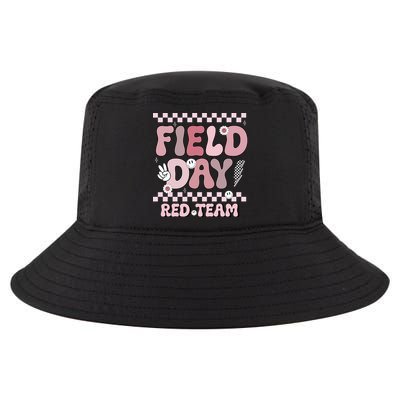 Field Day Red Team Groovy Smile Face Checkered Students Cool Comfort Performance Bucket Hat