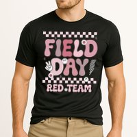 Field Day Red Team Groovy Smile Face Checkered Students Performance Shirt
