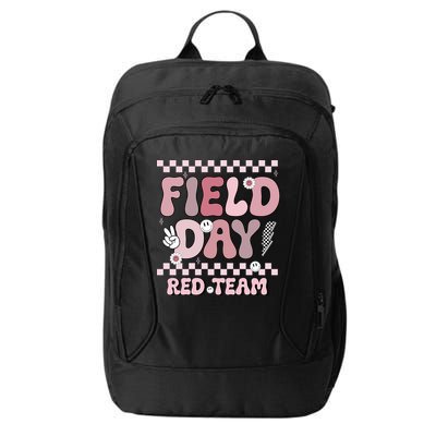 Field Day Red Team Groovy Smile Face Checkered Students City Backpack