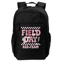 Field Day Red Team Groovy Smile Face Checkered Students Backpack