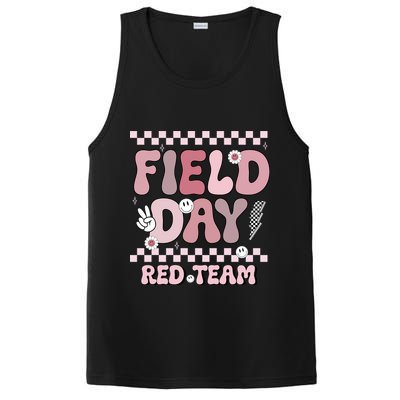 Field Day Red Team Groovy Smile Face Checkered Students PosiCharge Competitor Tank