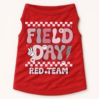 Field Day Red Team Groovy Smile Face Checkered Students Doggie Tank