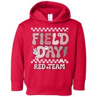 Field Day Red Team Groovy Smile Face Checkered Students Toddler Hoodie