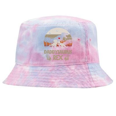 Funny Daddysaurus Rex Dinosaur Cool Dad Fathers Day Meaningful Gift Tie-Dyed Bucket Hat