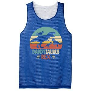 Funny Daddysaurus Rex Dinosaur Dad And Fun Tee Fathers Gift Mesh Reversible Basketball Jersey Tank