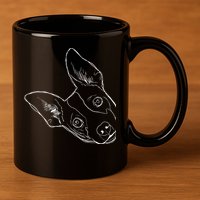 Funny Dog Rat Terrier 11oz C Handle Ceramic Mug