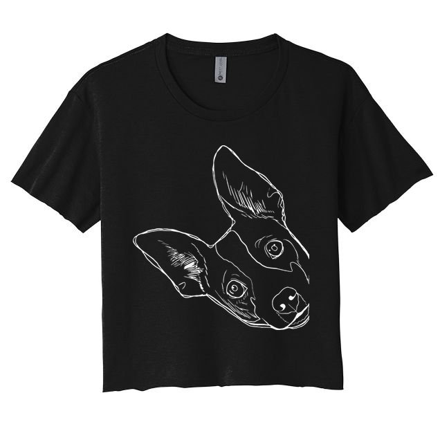 Funny Dog Rat Terrier Crop Top