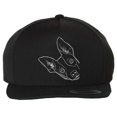 Funny Dog Rat Terrier Wool Snapback Cap