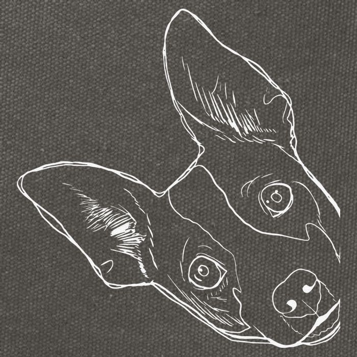Funny Dog Rat Terrier Cotton Canvas Backpack