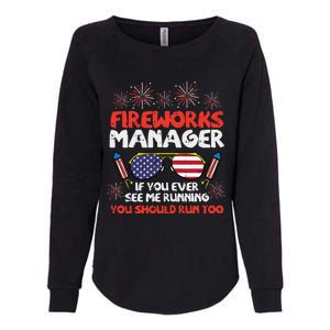 Fireworks Director Run Funny Fourth Of July 4th Womens California Wash Sweatshirt