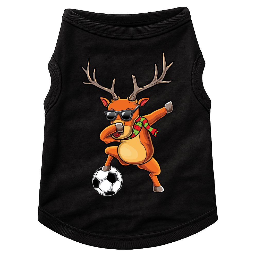 Funny Dabbing Reindeer Dab Christmas Soccer X Mas Funny Gift Doggie Tank