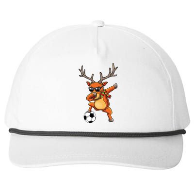 Funny Dabbing Reindeer Dab Christmas Soccer X Mas Funny Gift Snapback Five-Panel Rope Hat