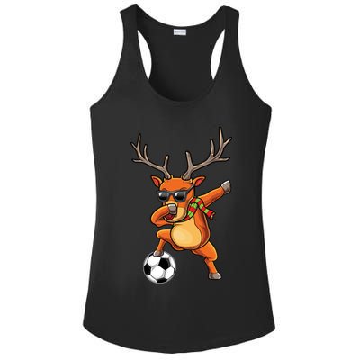 Funny Dabbing Reindeer Dab Christmas Soccer X Mas Funny Gift Ladies PosiCharge Competitor Racerback Tank