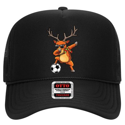 Funny Dabbing Reindeer Dab Christmas Soccer X Mas Funny Gift Trucker Hat