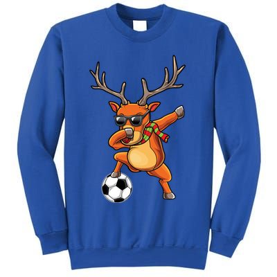 Funny Dabbing Reindeer Dab Christmas Soccer X Mas Funny Gift Sweatshirt