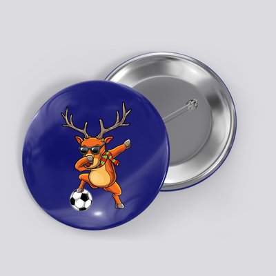Funny Dabbing Reindeer Dab Christmas Soccer X Mas Funny Gift Button