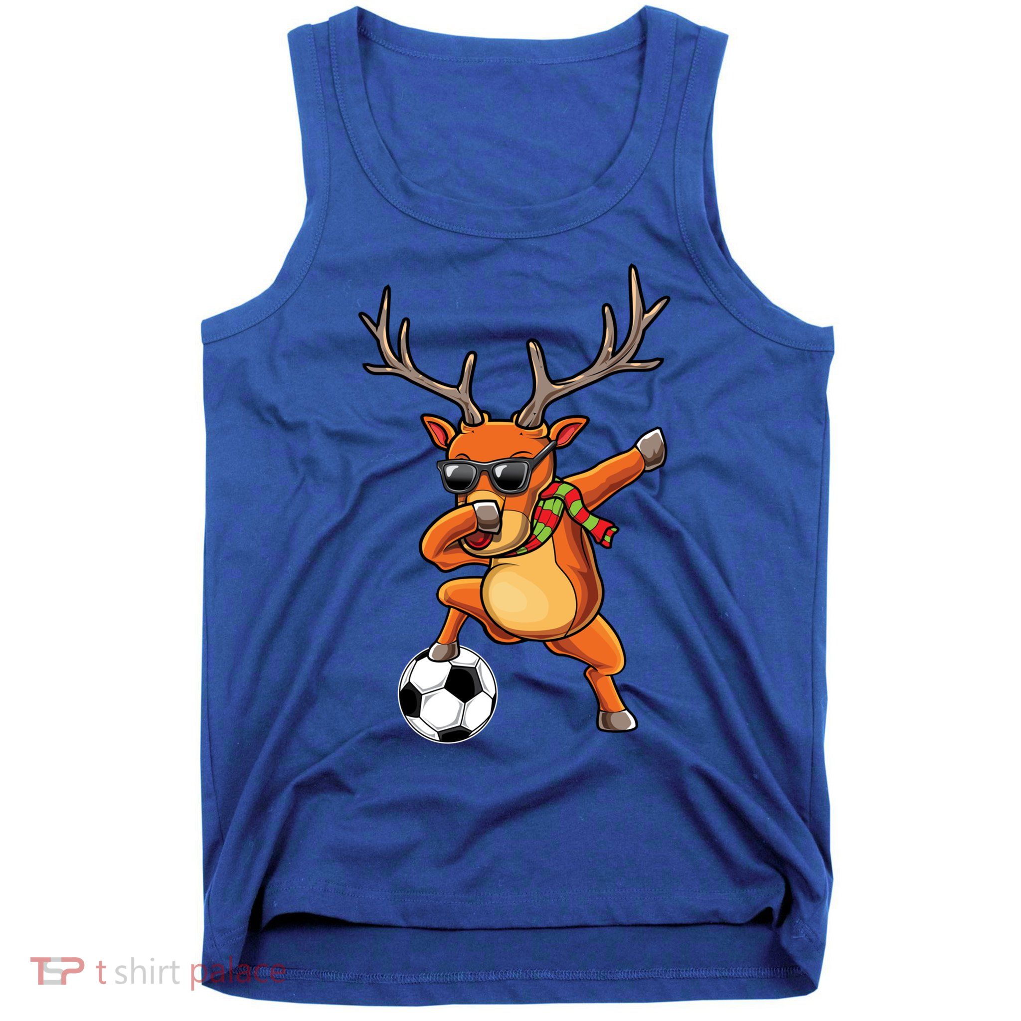 Funny Dabbing Reindeer Dab Christmas Soccer X Mas Funny Gift Tank Top