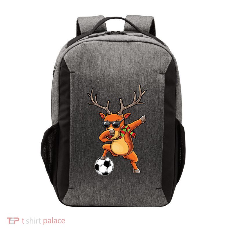 Funny Dabbing Reindeer Dab Christmas Soccer X Mas Funny Gift Vector Backpack