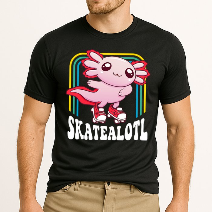 Funny Disco Roller Skate Axolotl Kawaii Salamander  Cooling Performance Crew T-Shirt