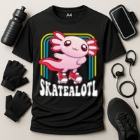 Funny Disco Roller Skate Axolotl Kawaii Salamander  Cooling Performance Crew T-Shirt