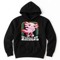 Funny Disco Roller Skate Axolotl Kawaii Salamander  Hoodie