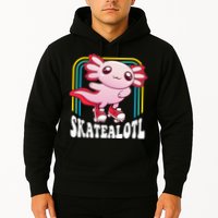 Funny Disco Roller Skate Axolotl Kawaii Salamander  Hoodie