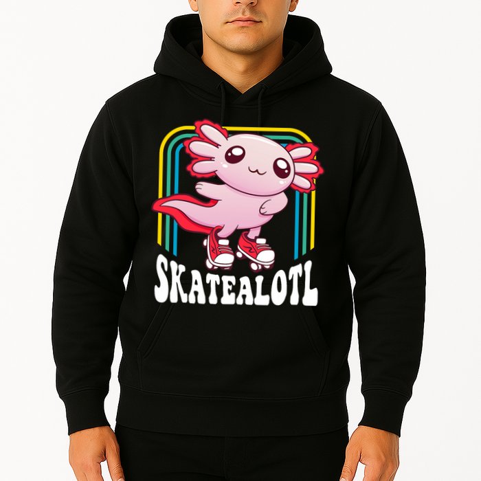 Funny Disco Roller Skate Axolotl Kawaii Salamander  Hoodie